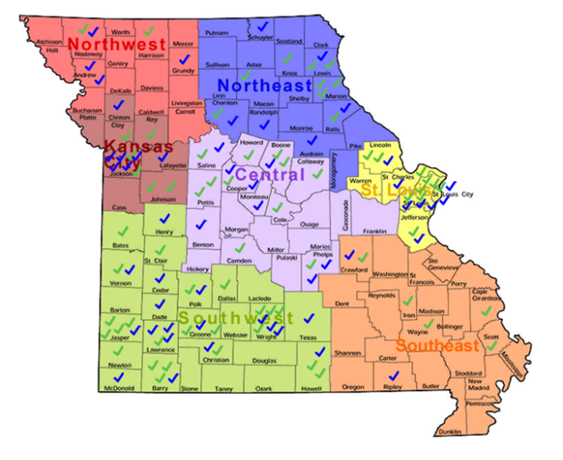 Foundation Funding per Missour County